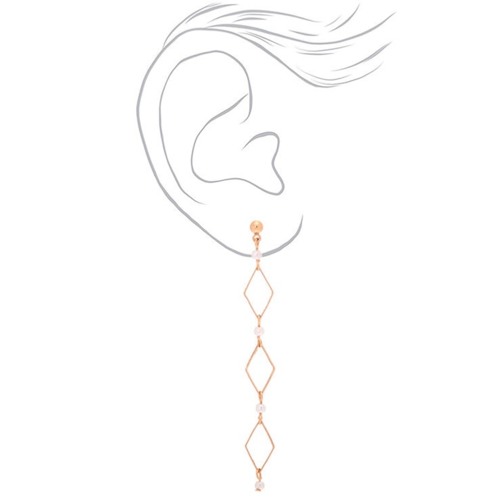 Diamond drop earrings
